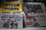 Assorted Packer & Brewer Newspapers, Title Towel