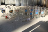 6 Old Style Glasses, 1 Milwaukee Brewers Glass, 1 Packers Glass, A & W Mug, Misc.