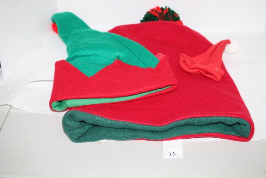 Assorted Holiday Hats, 1 Giant Hat, Fabric, 9"L - 20"L