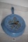 Ceramic Pan Clock, Robin Picture, Battery Powered, 9 3/4