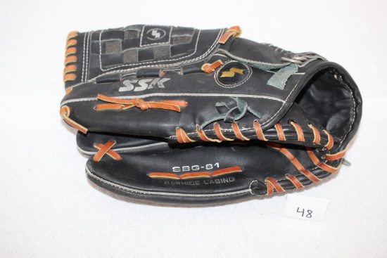 SSK Lefty Baseball Glove, The Professional Edge, Size 13", SBG-81, Rawhide Lacing, Shaped Pocket