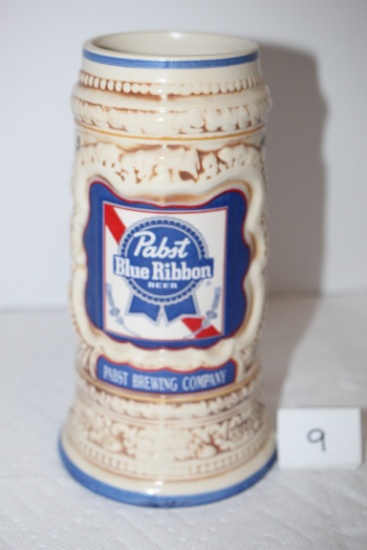 Pabst Blue Ribbon Beer Stein, #004733, Limited Edition, Hand Crafted In The USA