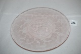 Dogwood Serving Platter, Pink Depression Glass, 11 3/4