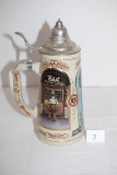 Pabst Blue Ribbon Beer 100 Year Anniversary Edition Lidded Stein, Limited Edition, 1993
