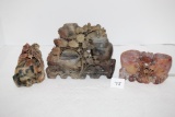 3 China Stone Carvings, 7 3/4