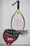 Wilson Air Hammer Stretch Ultra Light Raquetball Racquet-Titanium-175-Case-22