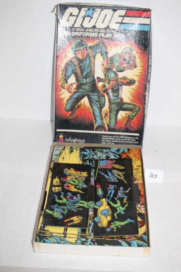 G.I. Joe Colorforms Play Set, A Real American Hero, 1982, Hasbro Industries, Pieces Not Verified