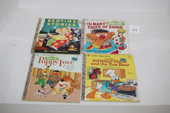 4 Vintage Children's Little Golden Books