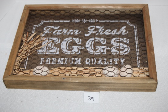 Farm Fresh Eggs Wall Décor, 16" x 12" x 2"