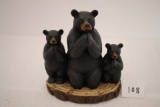 3 Bears Resin Statue, 5 1/2