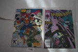 2 Spider-Man Comic Books, Sept. #14-1991, Mar. #20-1992, Marvel Comics, Bagged & Boarded