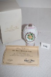 Lenox Rose Blossom Egg, 1992, The Lenox Floral Collector Eggs, Porcelain