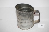 Vintage Bromwell's 3 Cup Sifter, Metal, 5 3/4