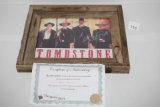 Framed Tombstone Picture Signed By Bill Paxton, COA, 13