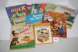 Assorted Children's Coloring/Activity Books, Hulk Sticker Book, Dr. Seuss, Misc.