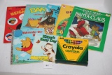 Assorted Children's Coloring Books, Crayons, Press Out Book, Story Books