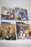 4 Wii Games, Sonic and the Secret Games, Lego Indiana Jones 2 The Adventure Continues