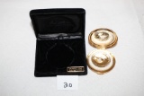 Estee Lauder Golden Alligator Compact With Case, 2