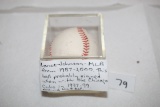Lance Johnson Autographed Rawlings American League Baseball In Case, No COA