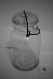 The Liquid Clear Canning Jar With Lid & Wire Bail, Pat'd July 14, 1908, Carbonic Company