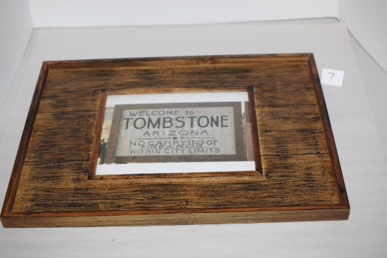 Framed Tombstone Arizona Picture, 19 1/4" x 14 1/2" incl. frame