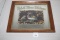 Framed Pabst Blue Ribbon Mirror, 1990 Wood Ducks, Third In Series, Terry Doughty, 1990 Pabst