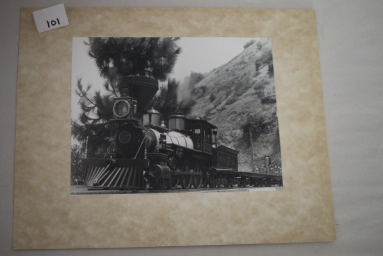 Vintage Railroad Steam Locomotive Photograph, Photo-9 1/2" x 7 3/8"