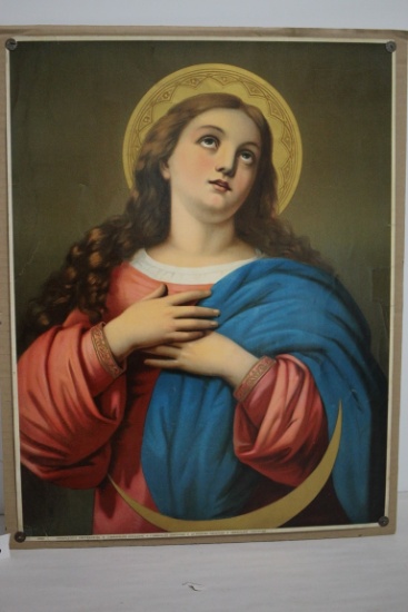 Vintage Immaculate Conception Print, #2009, Bottom Reads: "Unbefleckte Empfangniss,