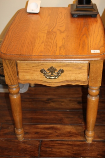 Set Of Oak Cocktail Tables, 26" x 20" x 22"H