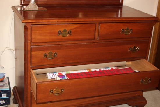 Dresser & Mirror, Dove Tail Drawers, 65"H incl. mirror x 44"W x 20'D, Clean, Smoke Free Home,