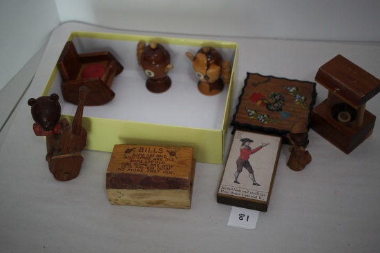 Assorted Wooden Décor, Souvenirs, Portugal Matchbox Holder