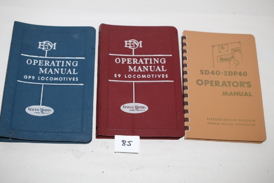 Railroad Locomotive Operating Manuals, 1954, 1958, 1967, General Motors Corporation