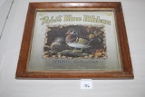 Framed Pabst Blue Ribbon Mirror, 1990 Wood Ducks, Third In Series, Terry Doughty, 1990 Pabst
