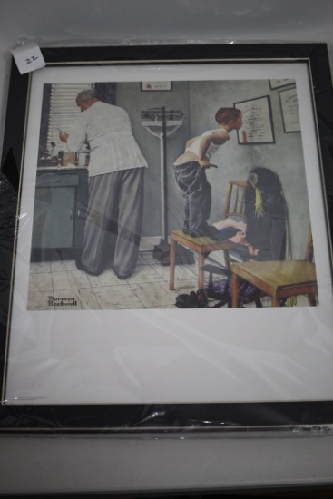 Framed Under Glass Norman Rockwell Before The Shot Print