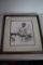 Framed & Matted Ty Cobb Picture, 21 1/2