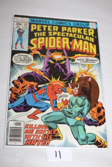 Peter Parker The Spectacular Spider-Man Comic Book, #14, Jan. 1977, Marvel Comics Group