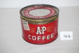 A & P Coffee Tin, 3 1/2