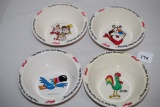 Vintage Kellogg's Cereal Bowls, 1995, Snap, Crackle, Pop-Rice Krispies, Tony The Tiger