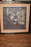 Framed & Matted Tiger Print, 36