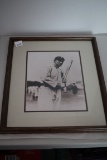 Framed & Matted Ty Cobb Picture, 21 1/2