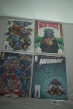 4 Comic Books, Prince Nightmare, Megahurtz #2, Brigade #16, Shattered Image #3,
