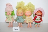 Vintage Strawberry Shortcake American Greetings Dolls, 1979, Each 5 1/2