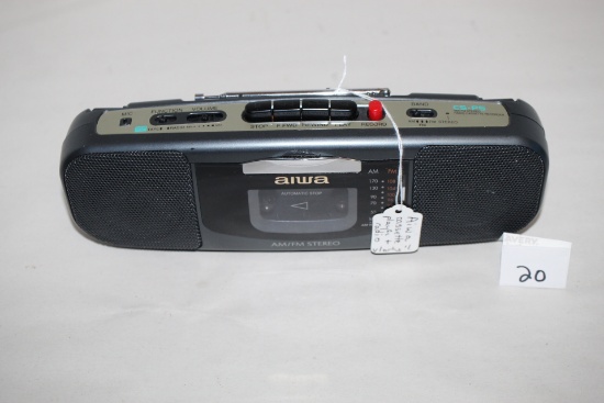 Aiwa AM/FM Stereo, Cassette, Recorder, Model CS-P5W