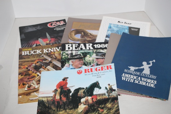 Assorted Knife Catalogs & Literature, Ruger Firearm Catalog, Bear Bow Catalog