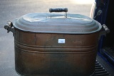 Copper Boiler, Wooden Handles, Pat. Jan. 26 09, 27