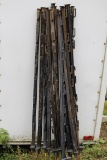 Fence Posts, Plastic With Metal Stakes At Bottom, Various Conditions