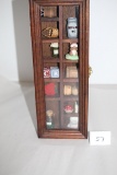 Hangable Knick Knack Box With Assorted Knick Knacks, Wood, 11 1/2