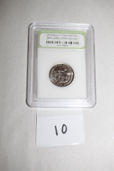 2006-D South Dakota Quarter, Brilliant Uncirculated, International Numismatic Bureau