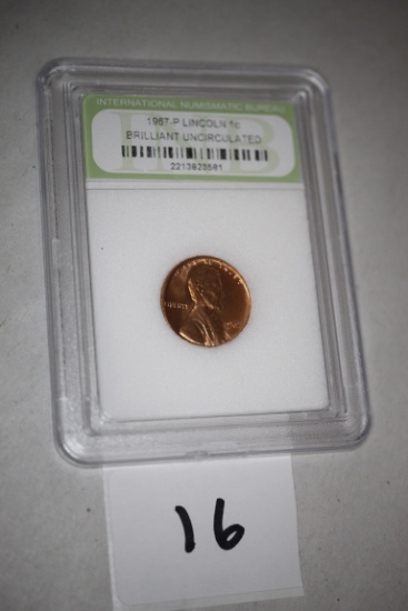 1967-P Lincoln Penny, Brilliant Uncirculated, International Numismatic Bureau, 2213823581