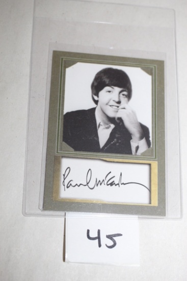 Paul McCartney, D. Gordon Autograph Edition Novelty Card